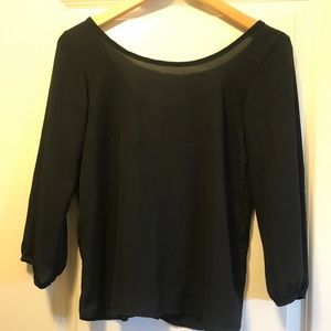 Black sheer top
